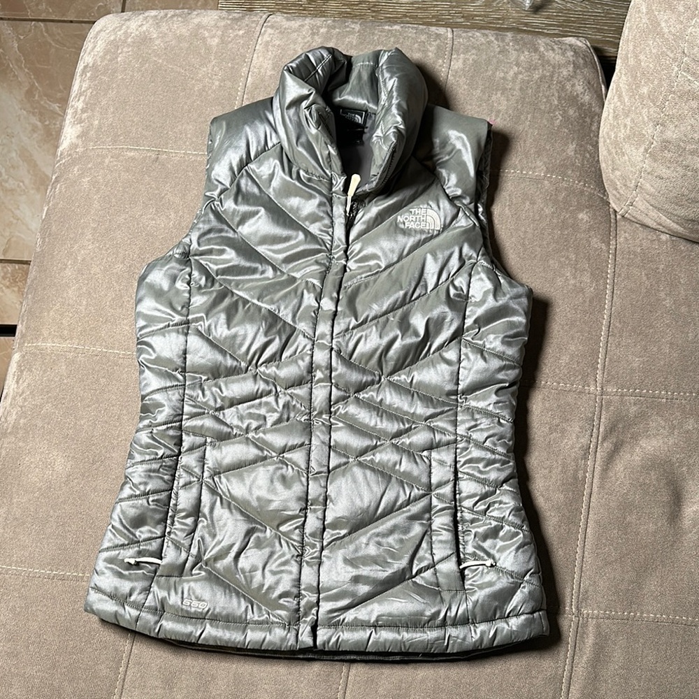 The North Face Silver Quilted Vest